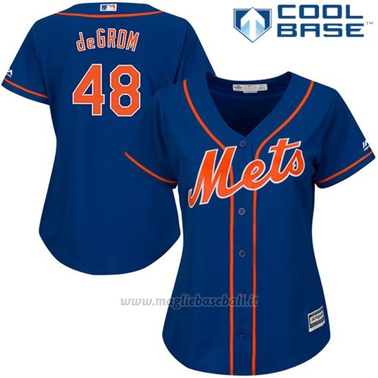 Maglia Baseball Donna New York Mets Jacob Degrom Cool Base Royal